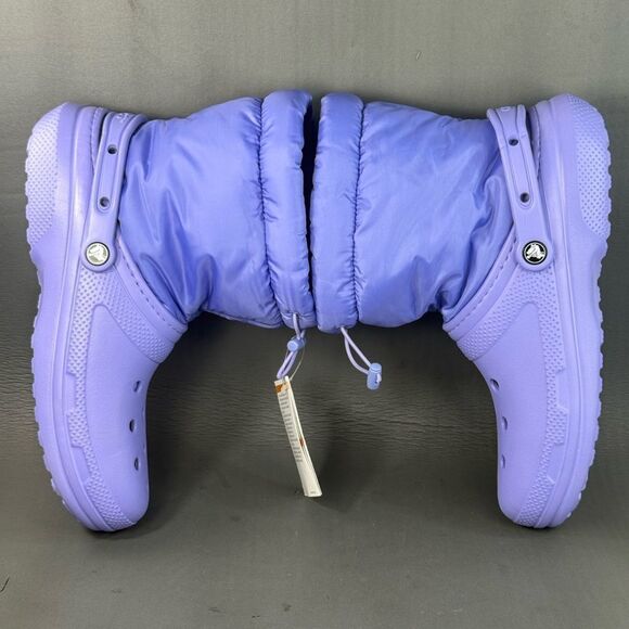 Crocs Unisex Classic Lined Neo Puff Boots Men’s 10 Women’s 12 Digital Violet Fuz - Picture 5 of 8